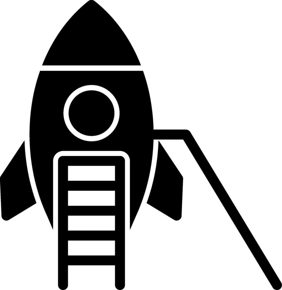 Spaceship Glyph Icon vector