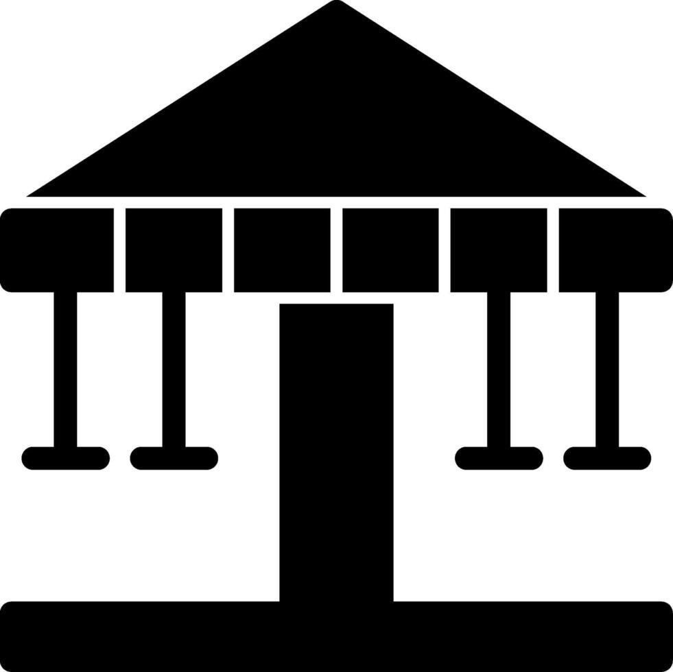 Merry-Go-Round Glyph Icon vector