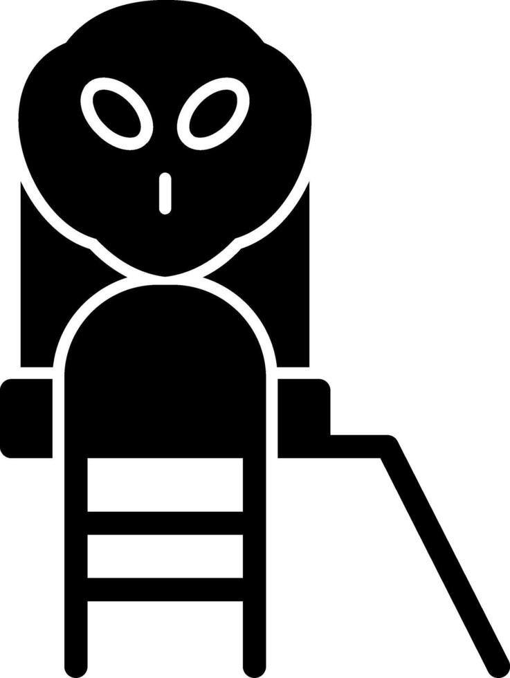 Alien Glyph Icon vector