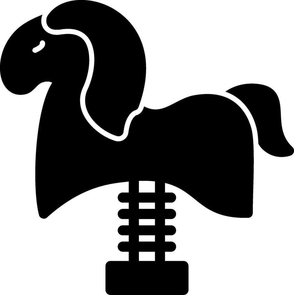 Spring Rider Glyph Icon vector