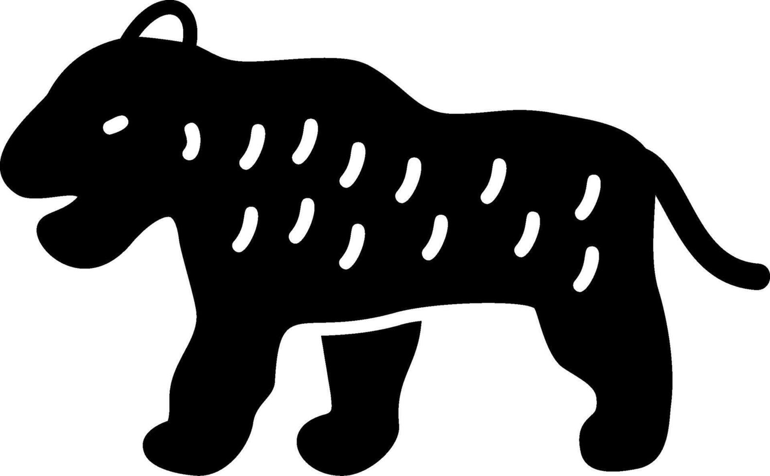 Tiger Glyph Icon vector