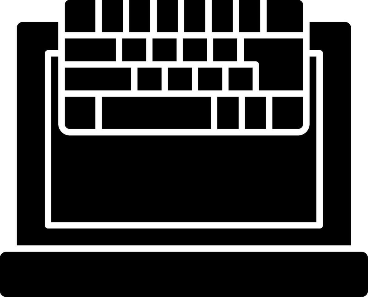Keyboard Glyph Icon vector