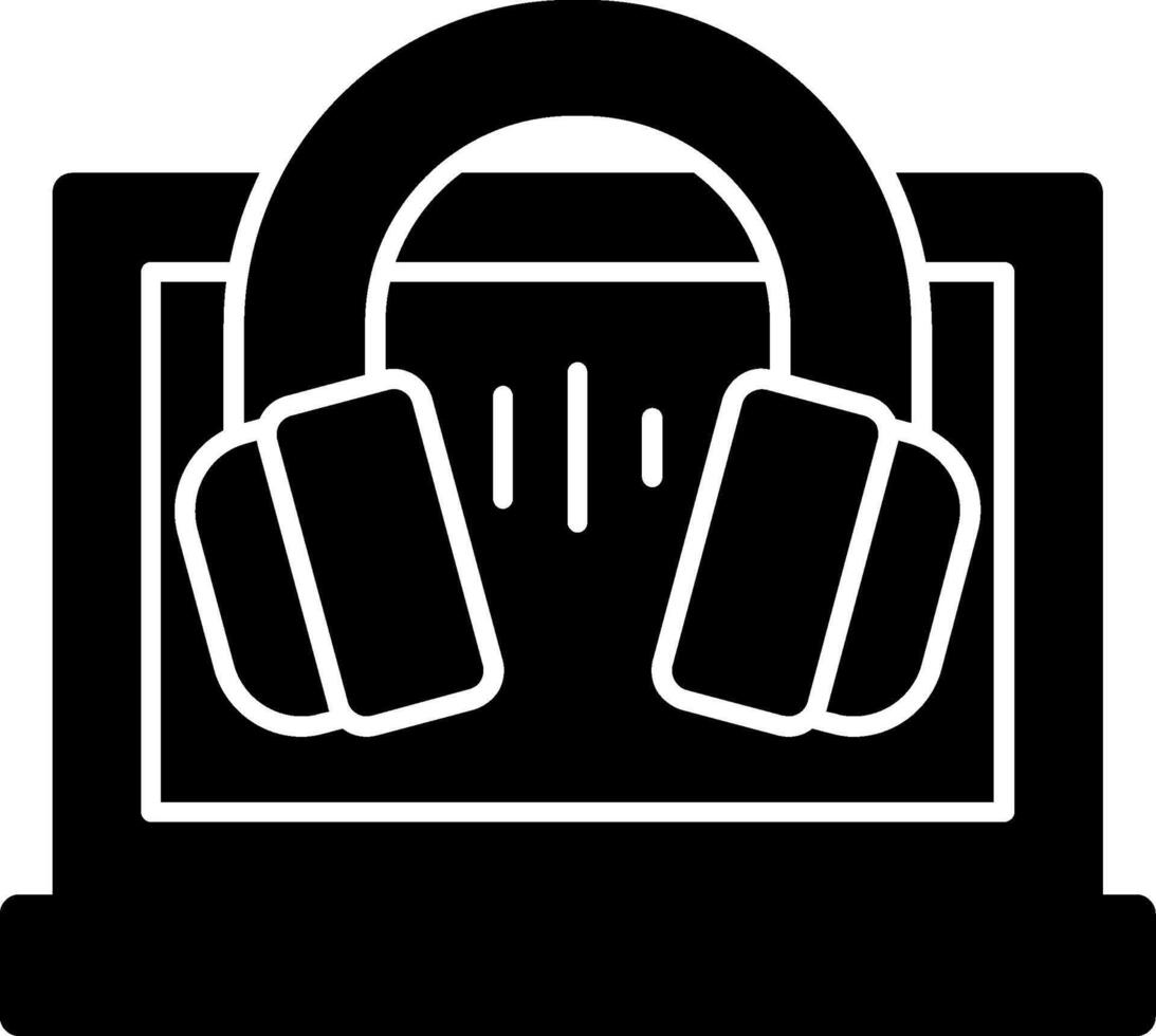 Headphones Glyph Icon vector