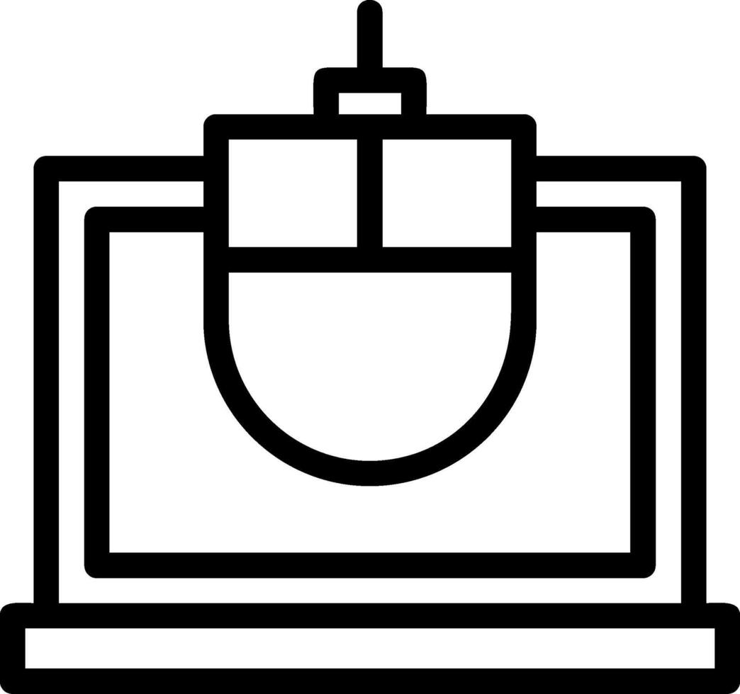 Mouse Line Icon vector