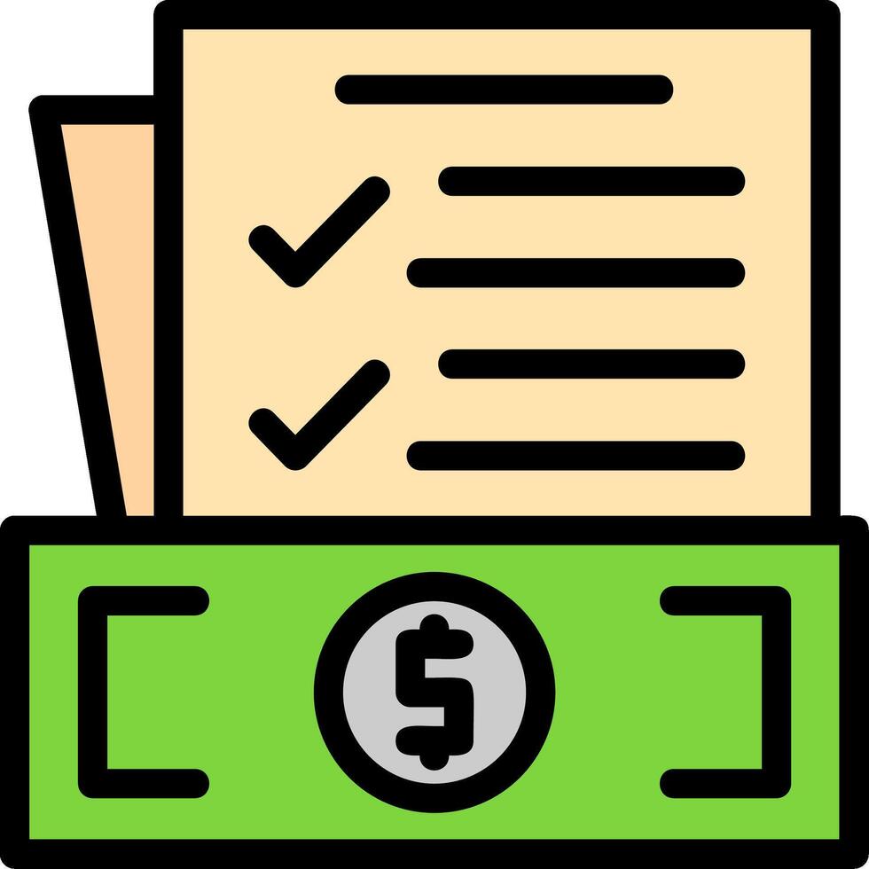 Money Line Filled vector