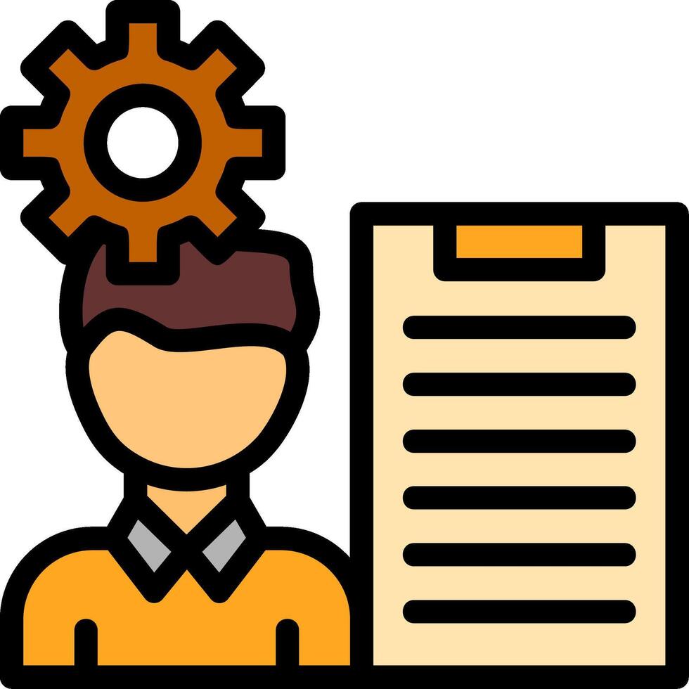 Project Manager Line Filled vector