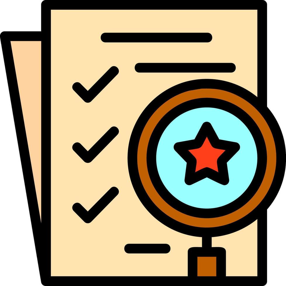 Review Line Filled vector
