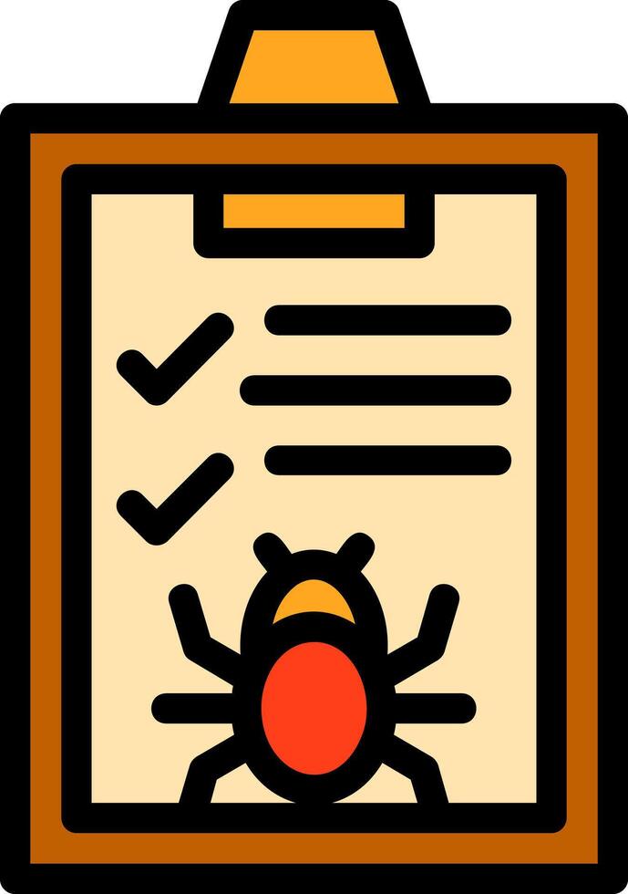 Bug Line Filled vector