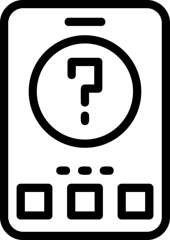 Question Mark Line Icon vector