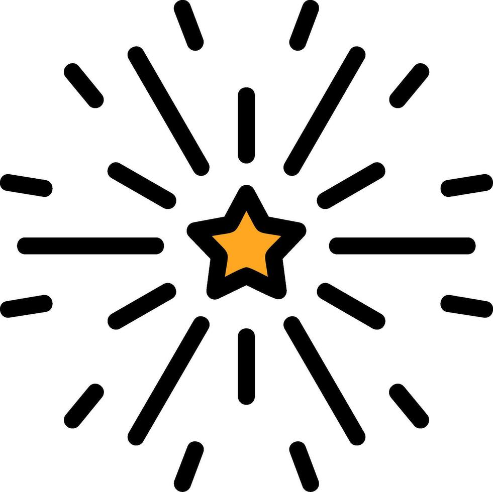 Firework Line Filled vector
