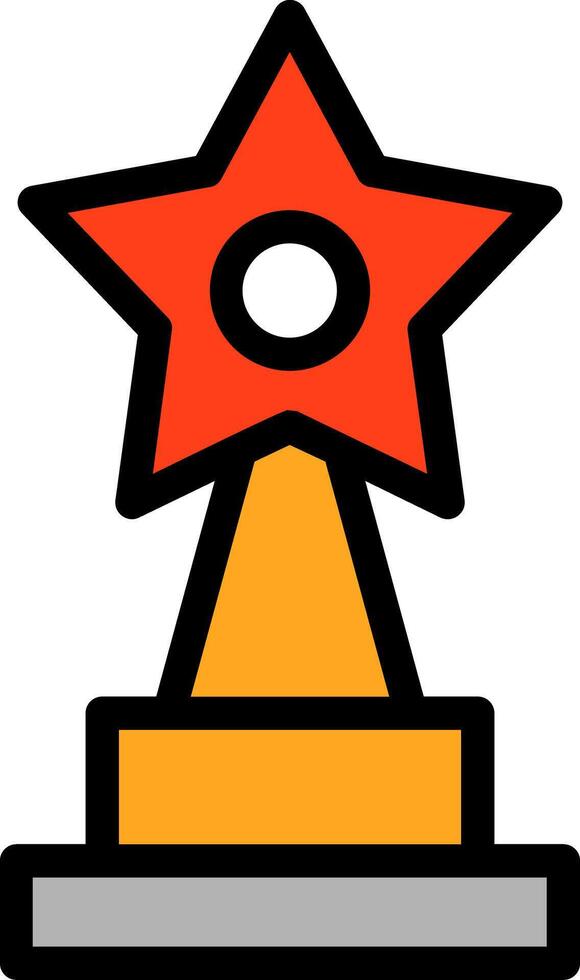 Trophy Line Filled vector