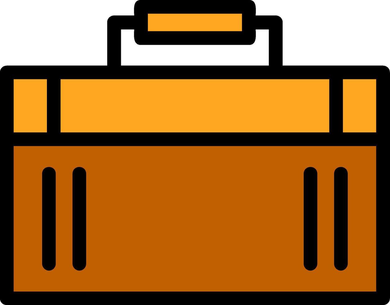 Suitcase Line Filled vector