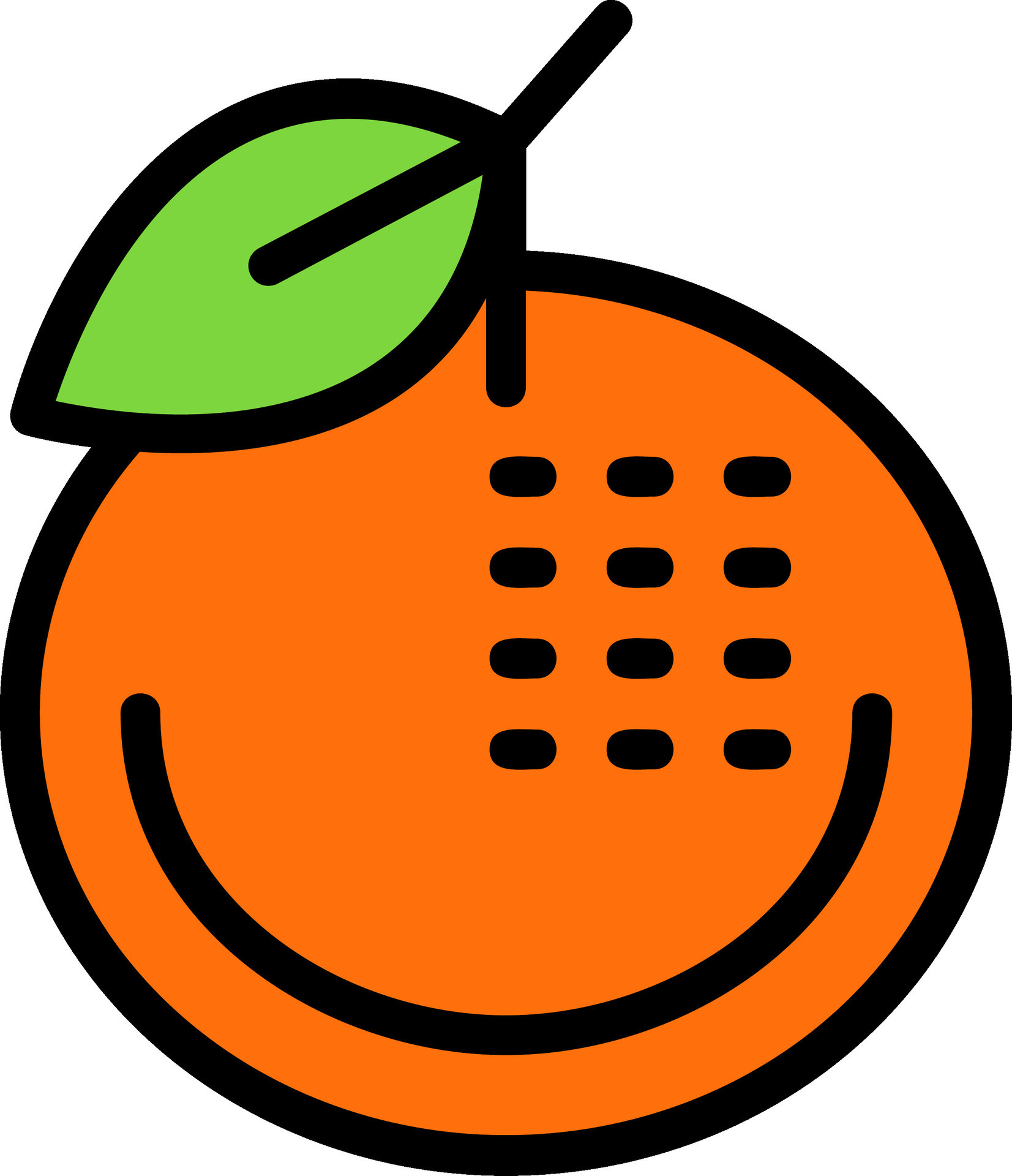 Mandarin Orange Line Filled 40883381 Vector Art at Vecteezy