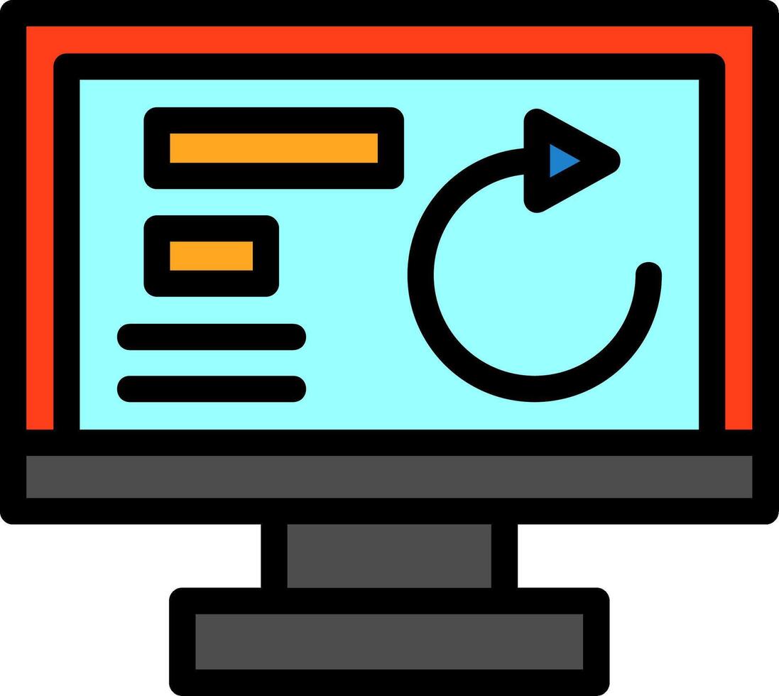 Undo Line Filled vector