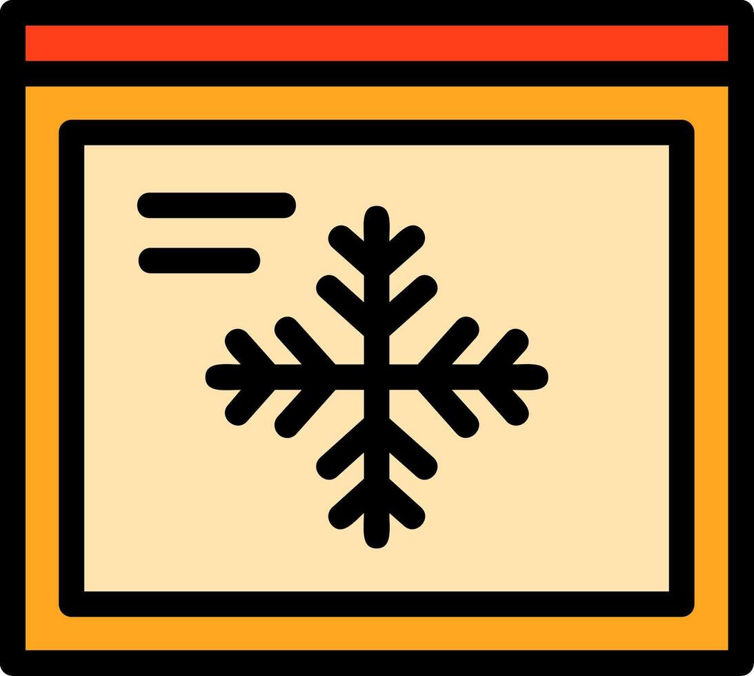 Snowflake Line Filled vector