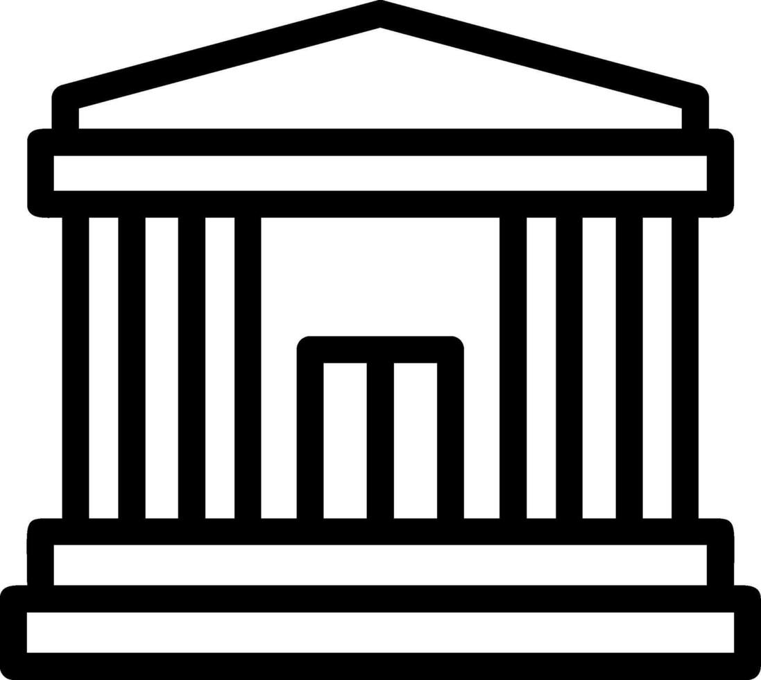 Bank Line icon vector