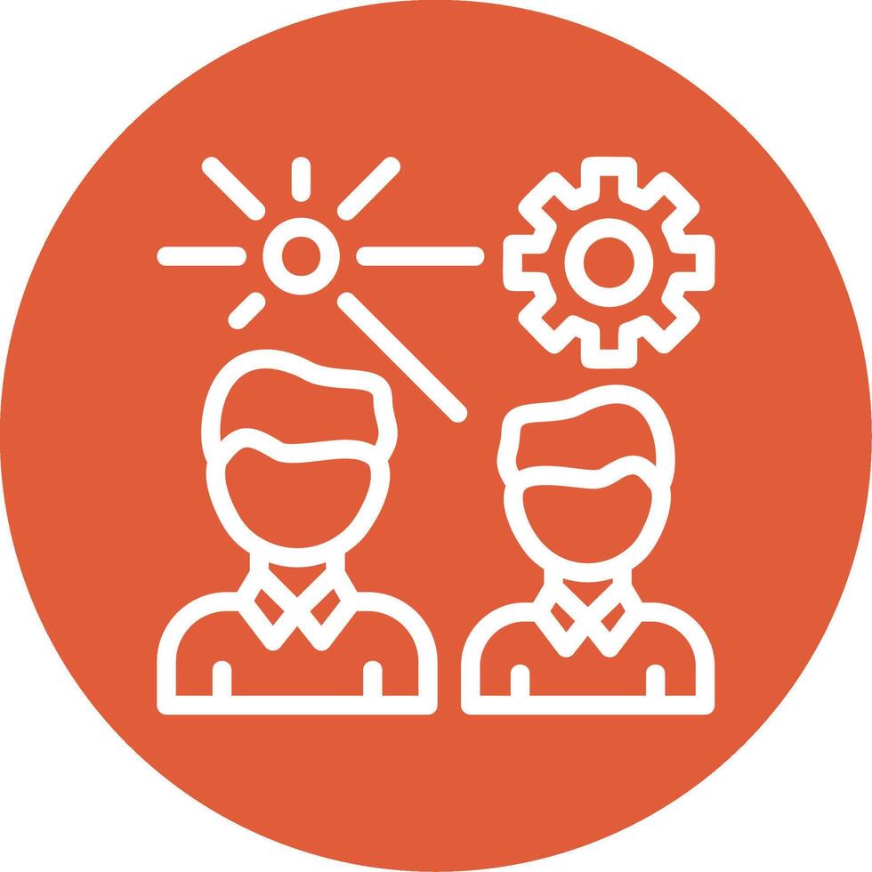 Collaboration Tools Outline Circle Icon vector