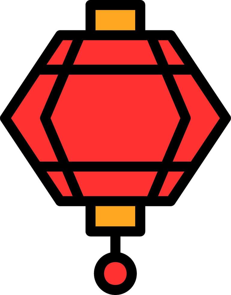 Lantern Line Filled vector