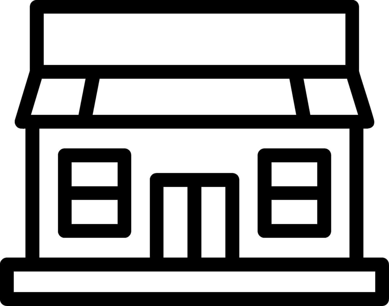 Grocery Store Line icon vector