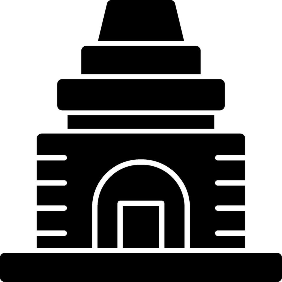 icono de glifo de templo vector