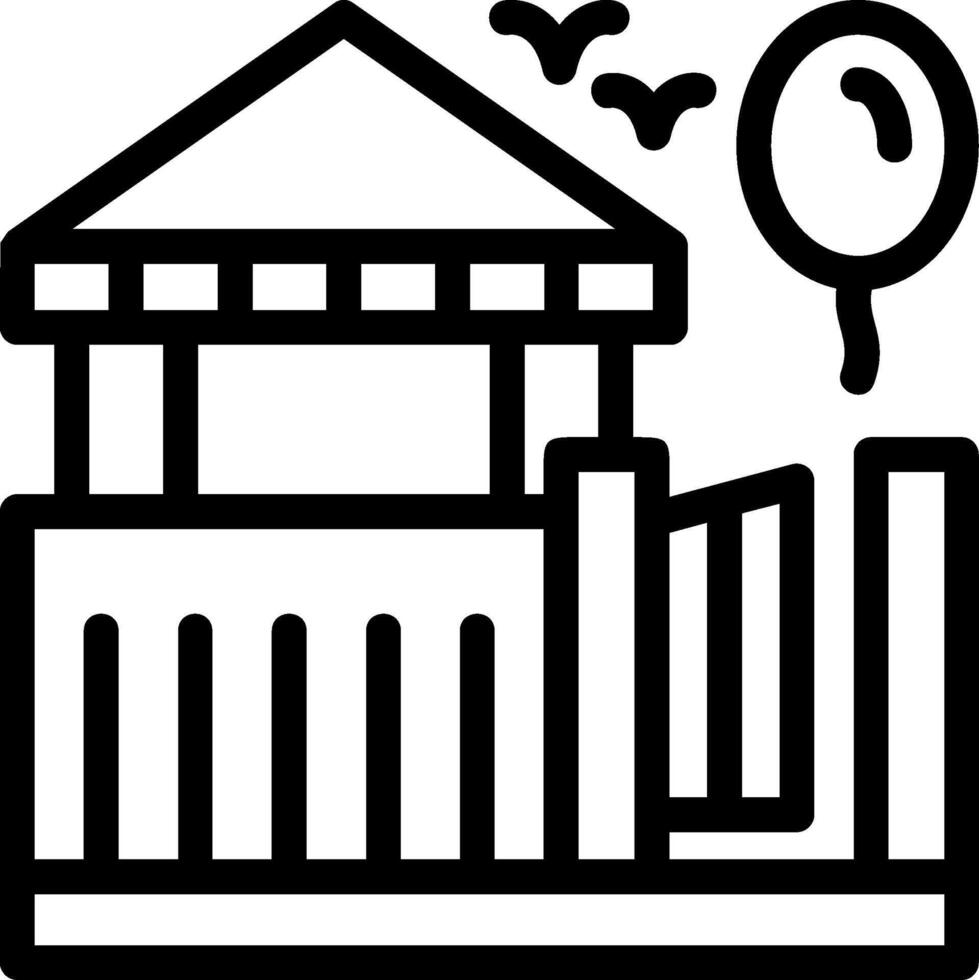 Amusement Park Line icon vector