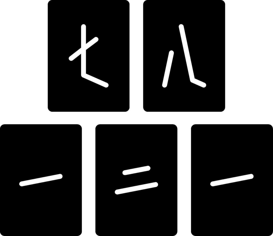 Mahjong Tiles Glyph vector