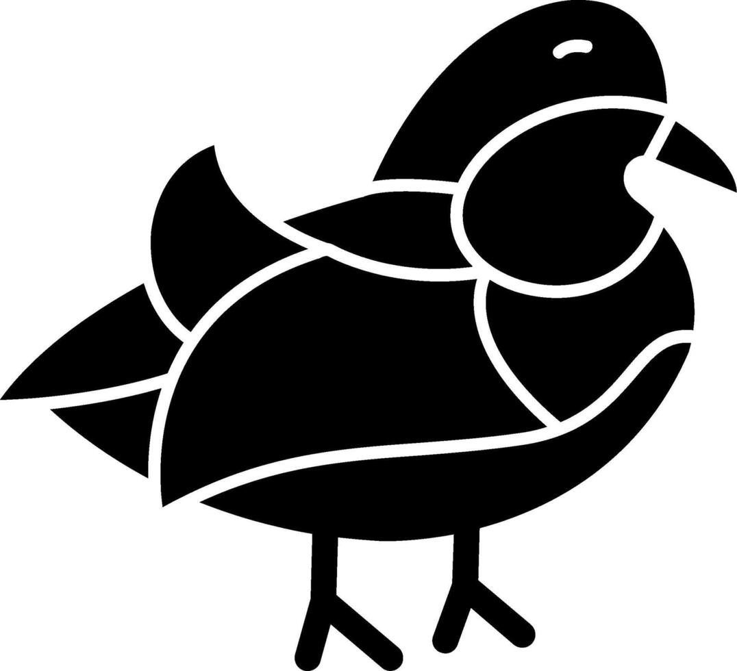 mandarín Pato glifo vector