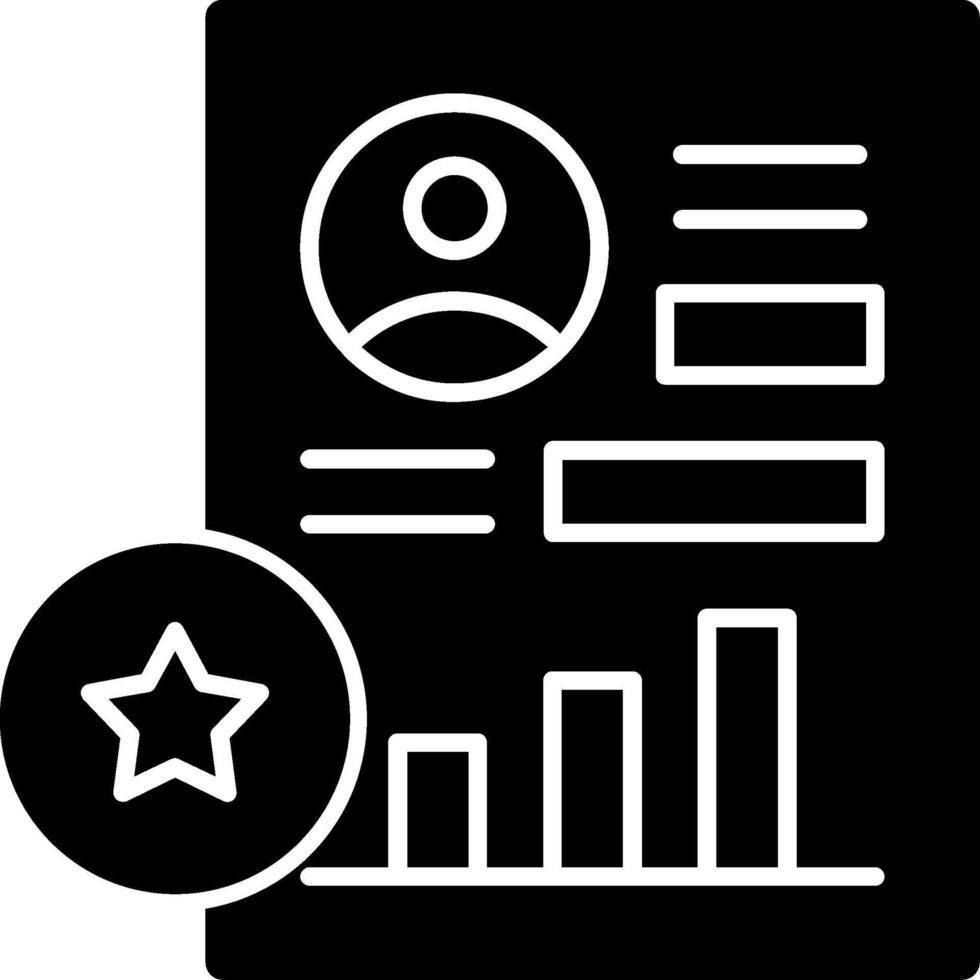 Performance Review Glyph vector