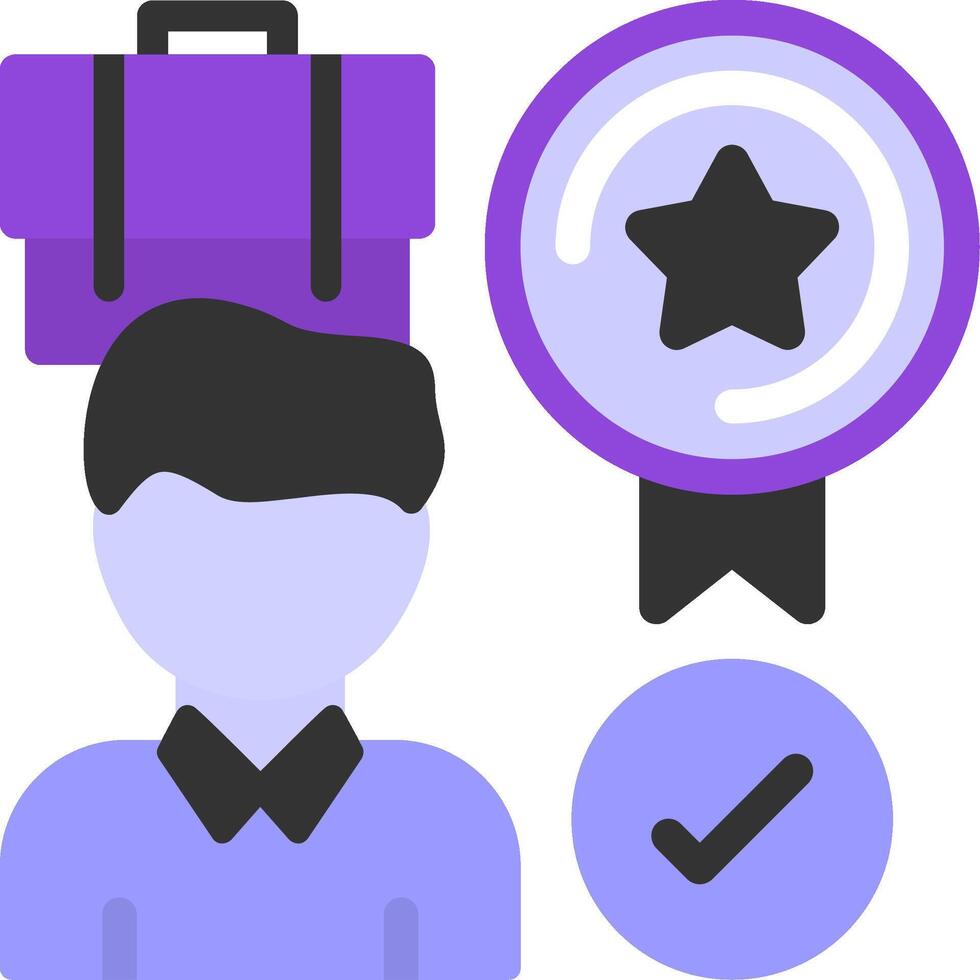 Job Satisfaction Flat Icon vector