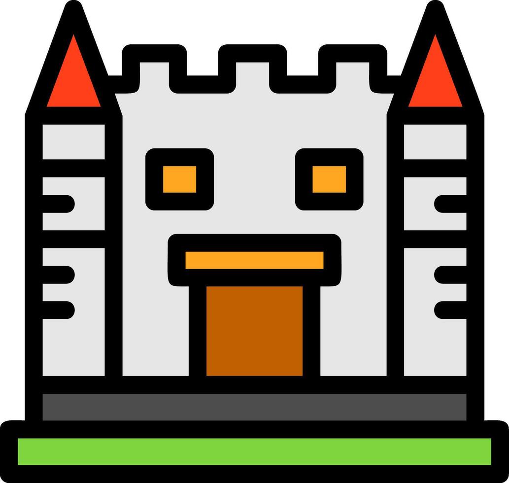 Castle Line Filled vector