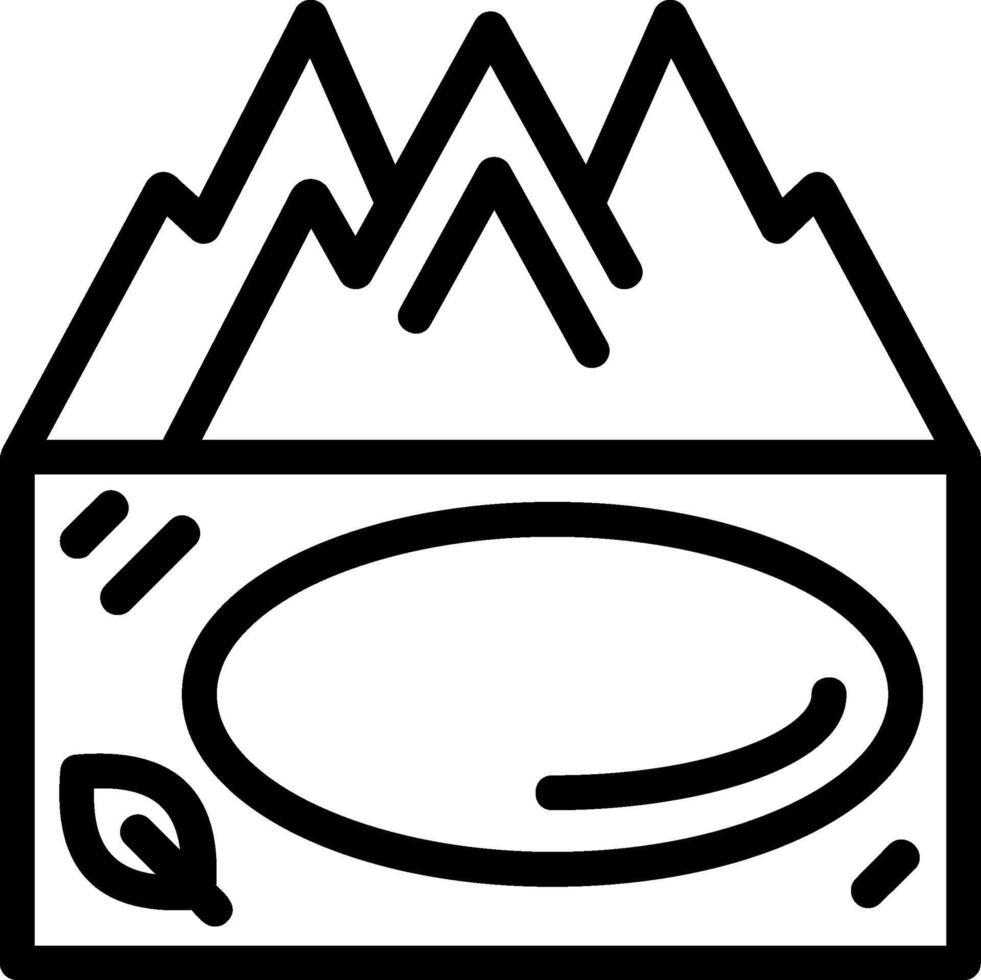 Lake Line icon vector