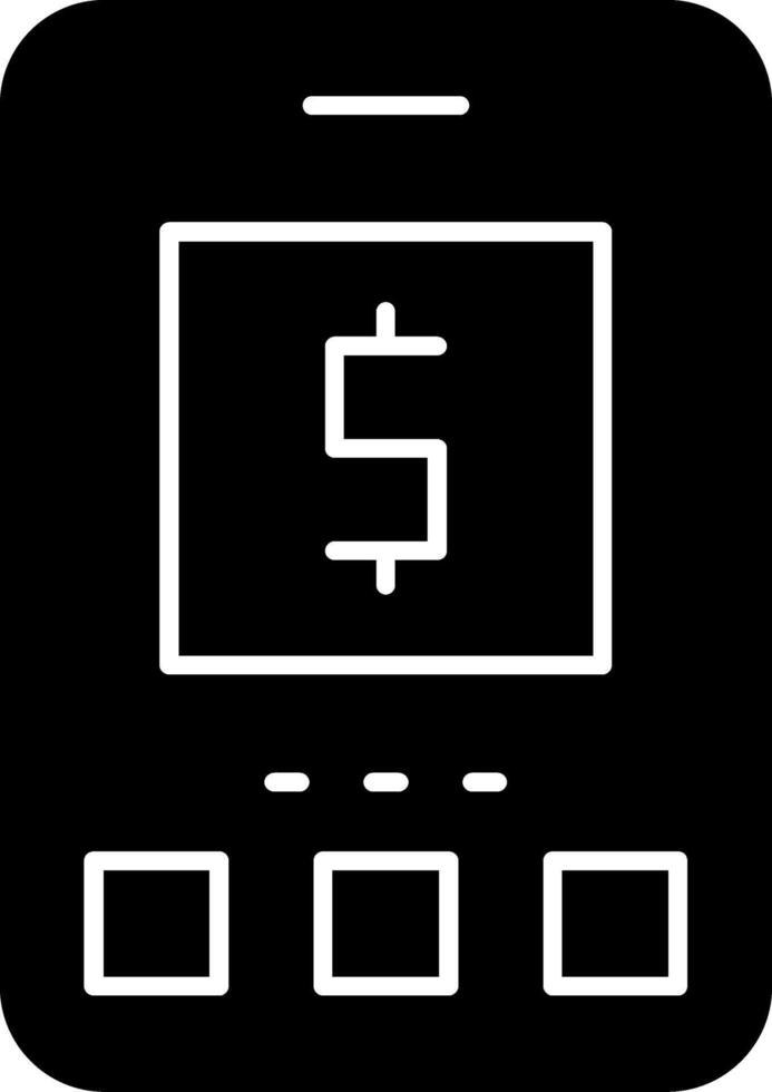 Dollar Sign Glyph vector