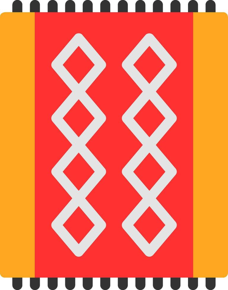 Red Carpet Flat Icon vector