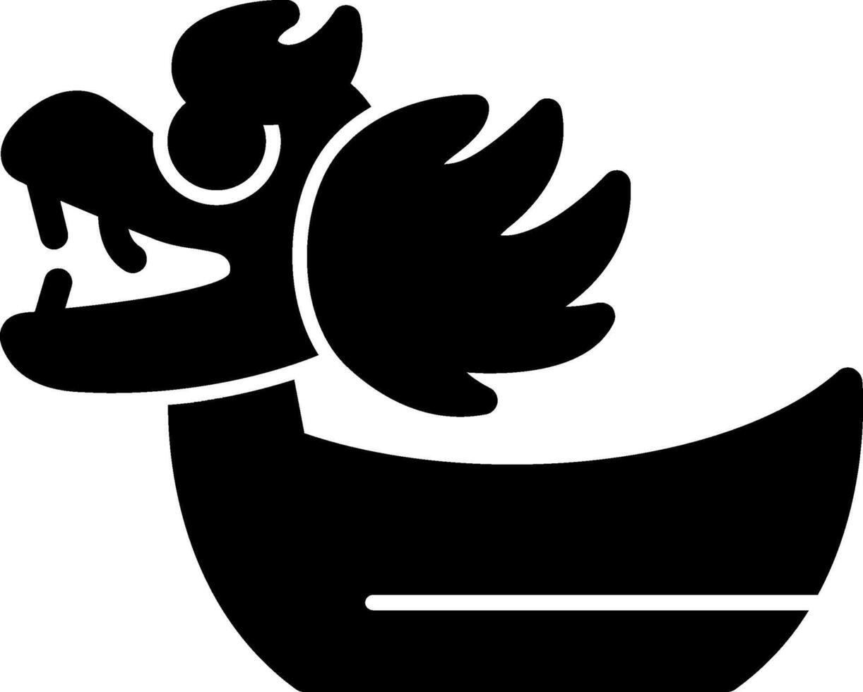 Dragon Boat Glyph vector