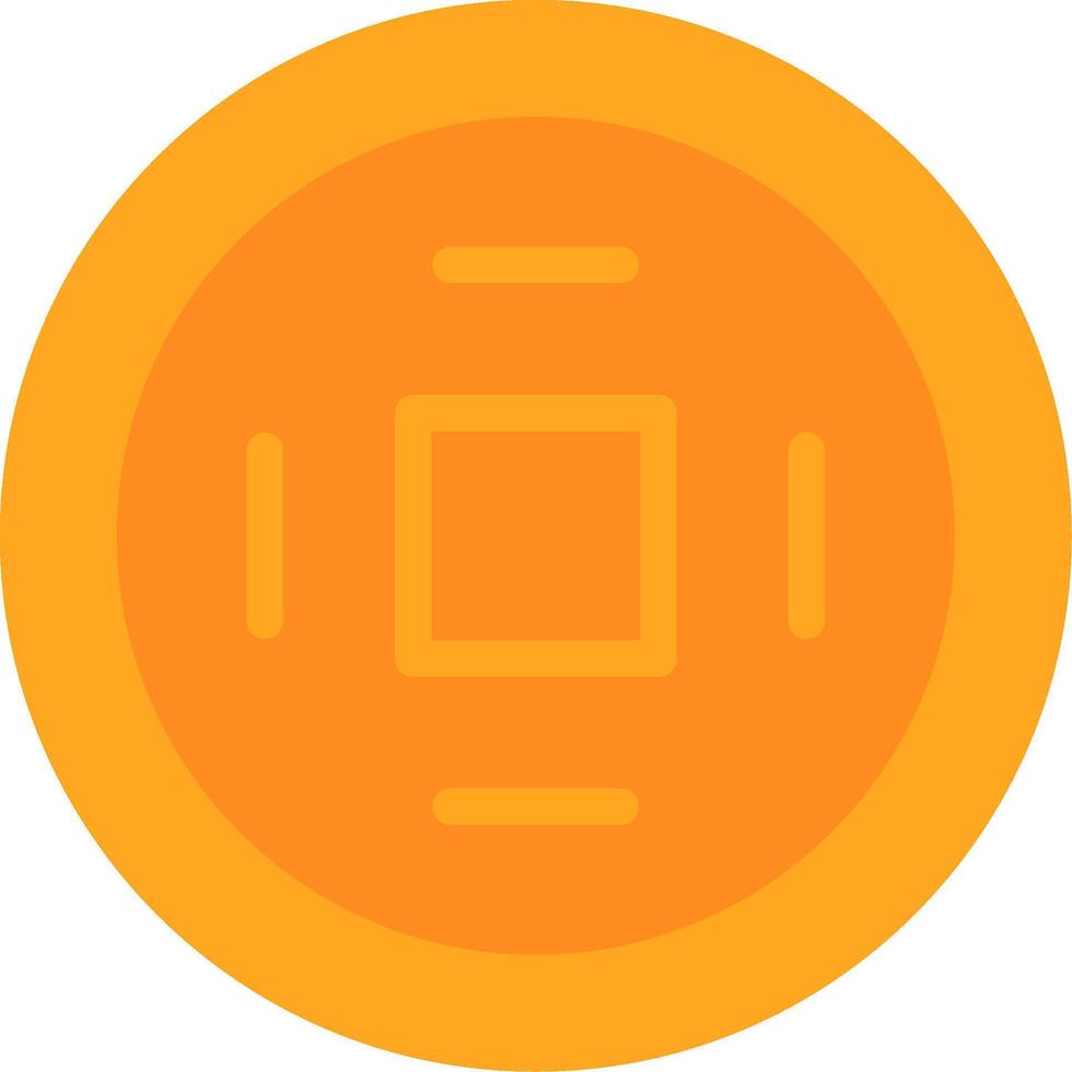 oro moneda plano icono vector