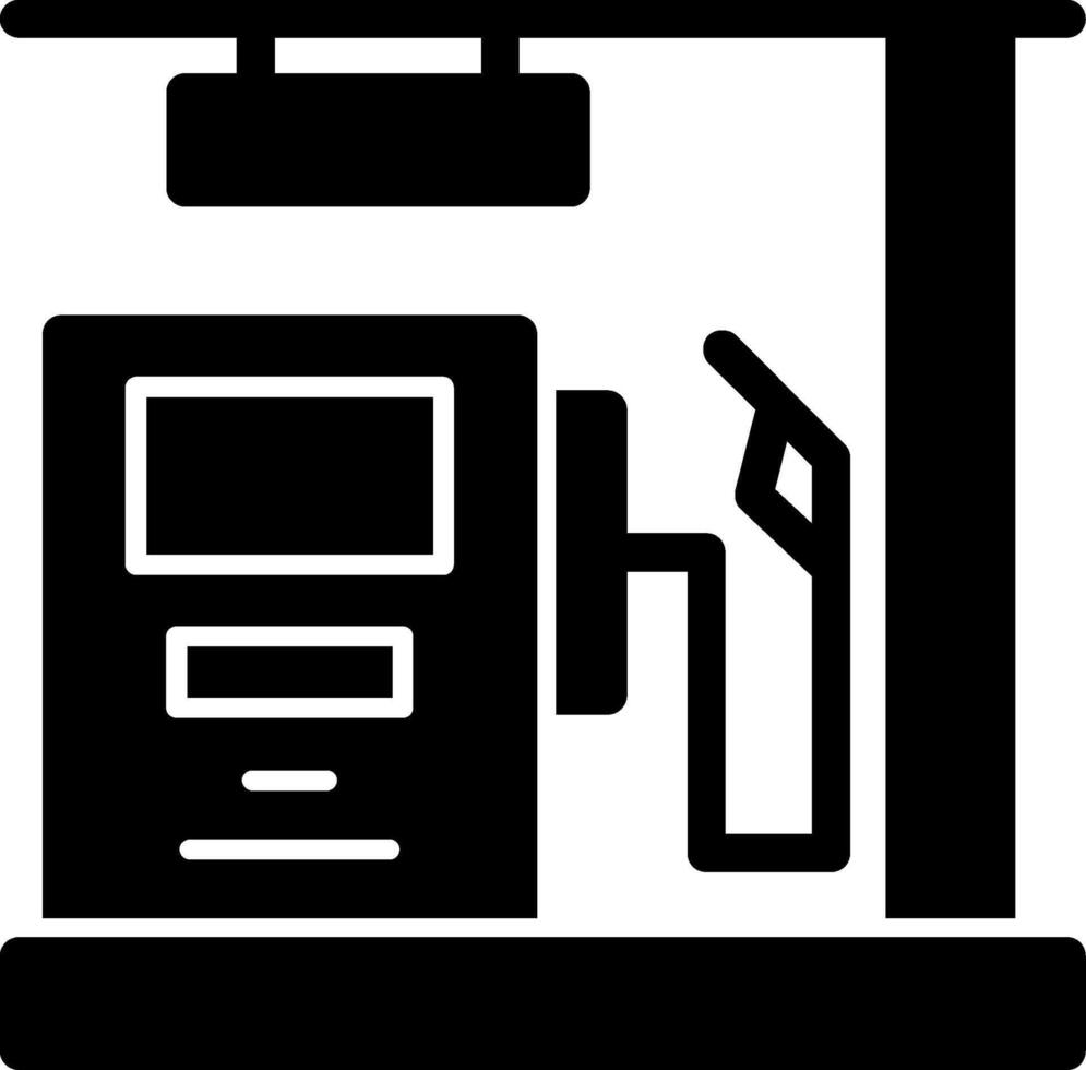 Gas Station Glyph vector