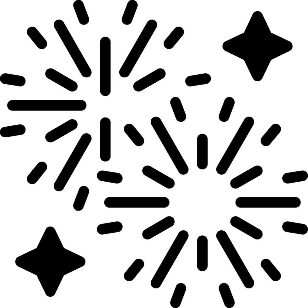 Firework Display Glyph vector