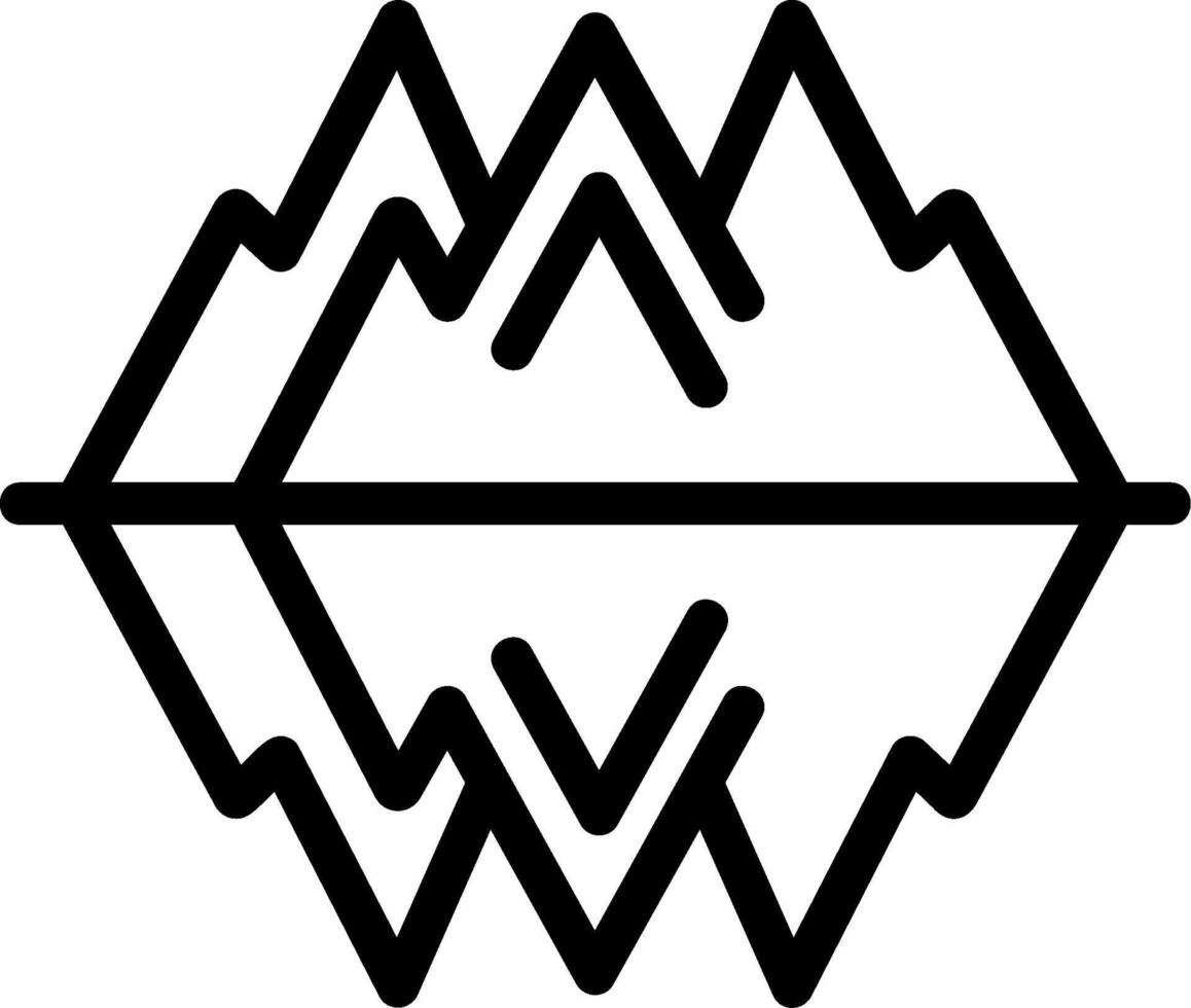 Glacier Line icon vector