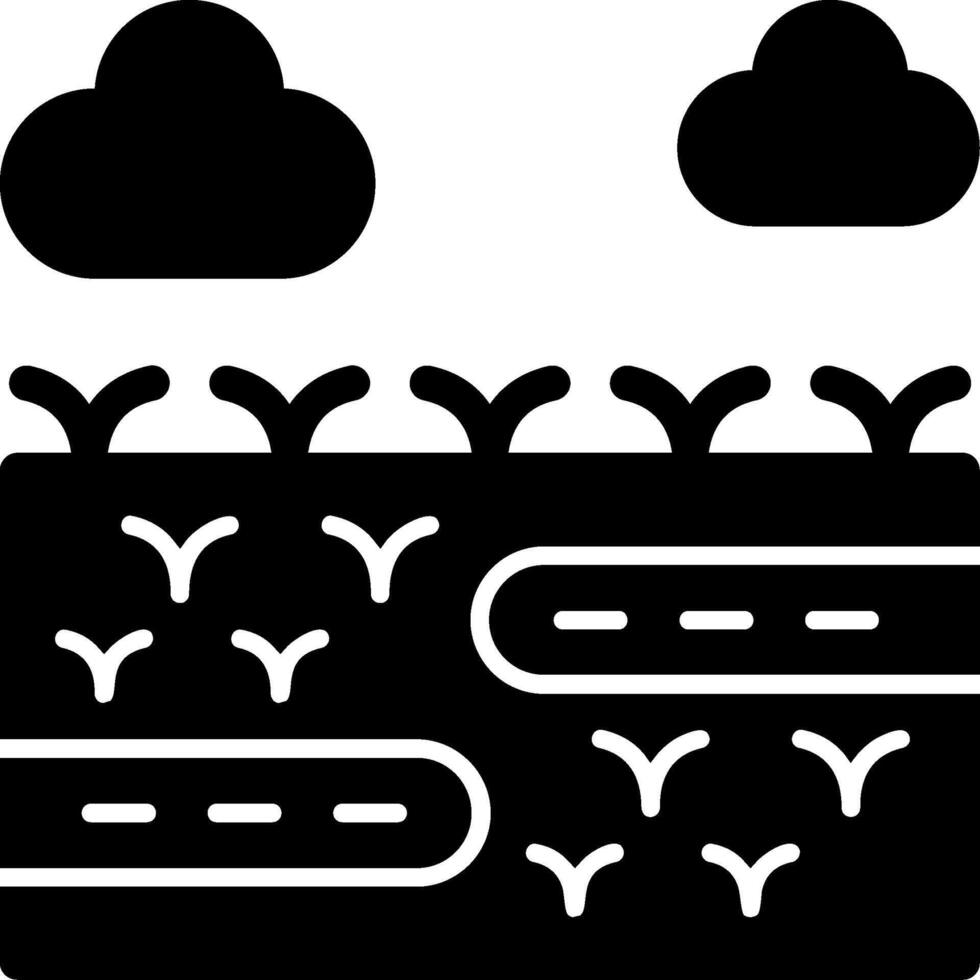 Wetland Glyph Icon vector