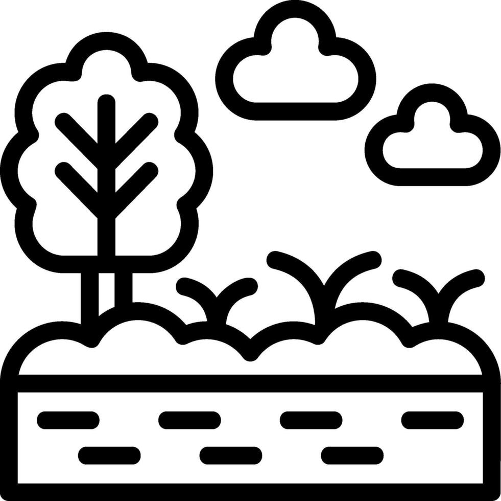 Swamp Line icon vector