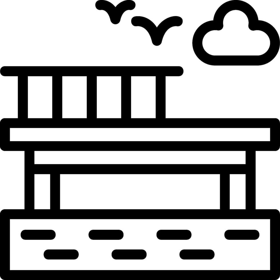Wharf Line icon vector