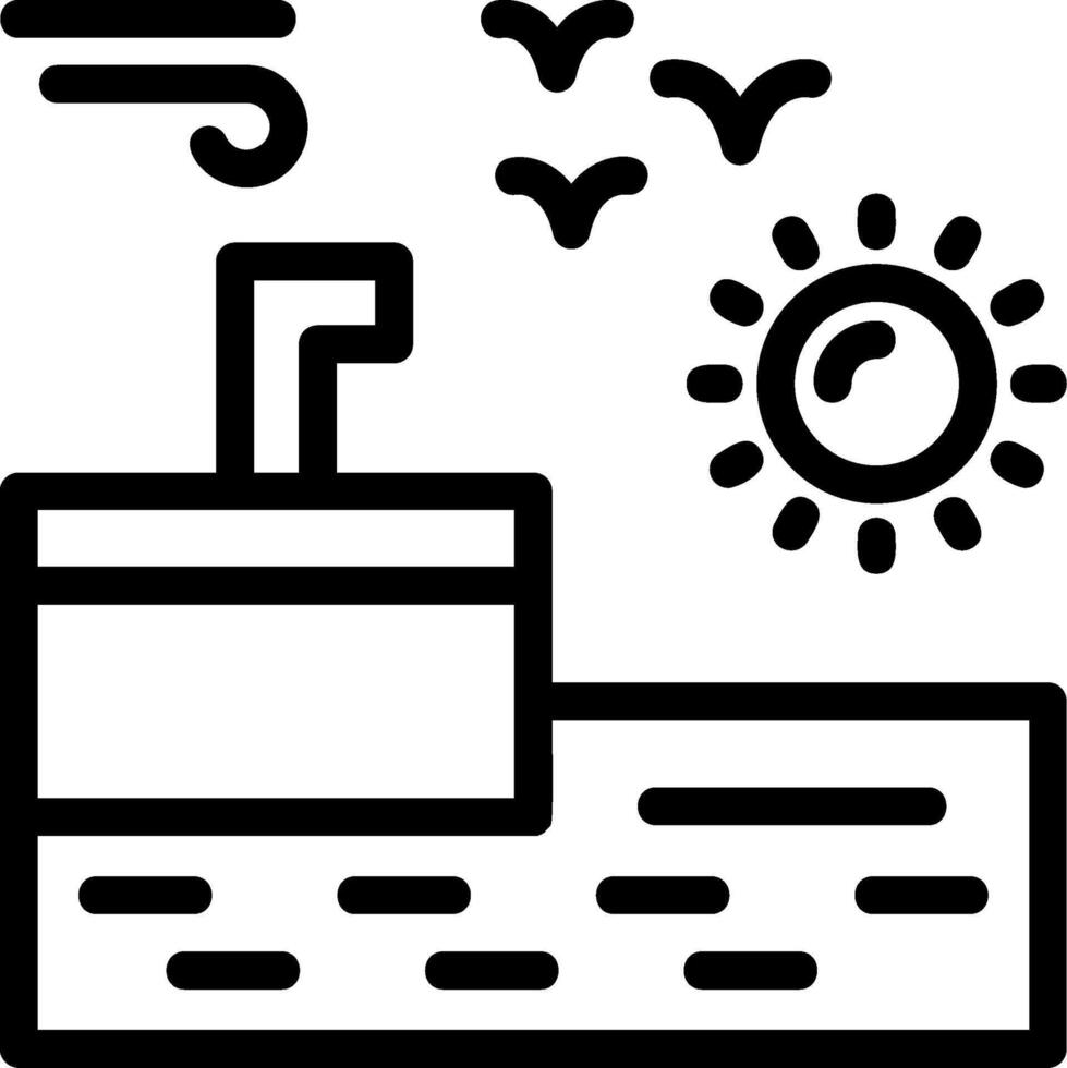 Quay Line icon vector