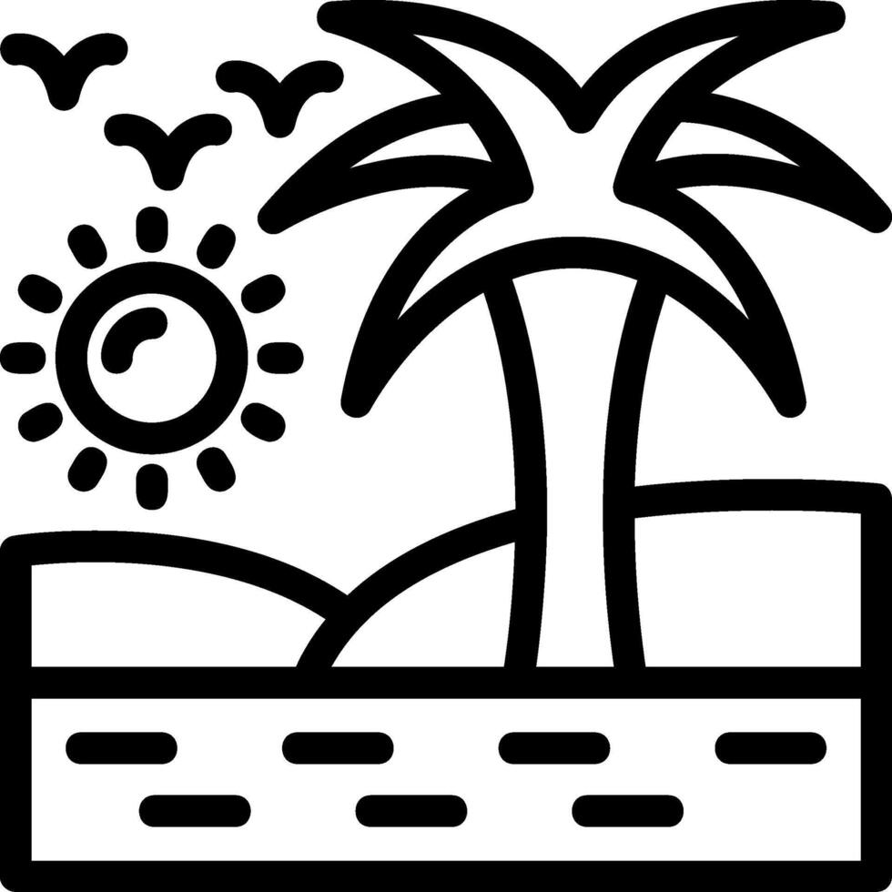 Oasis Line icon vector