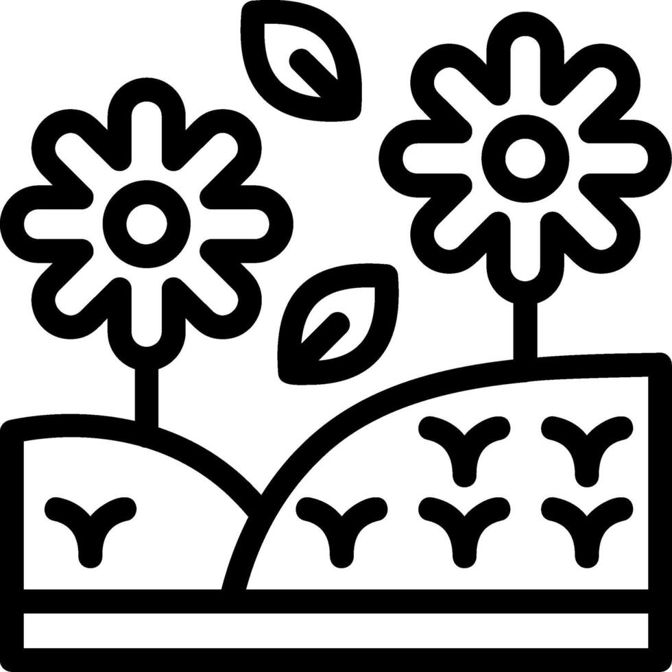 Meadow Line icon vector