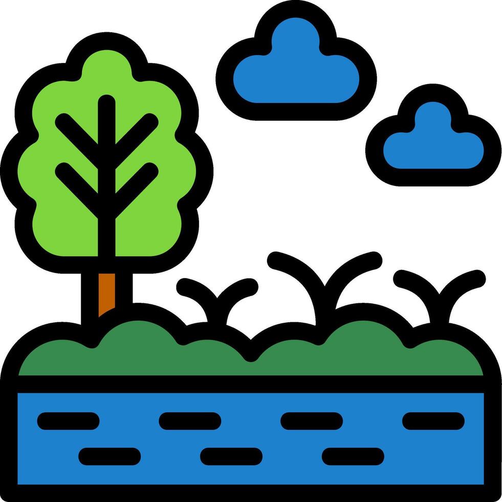 Swamp Line Filled vector