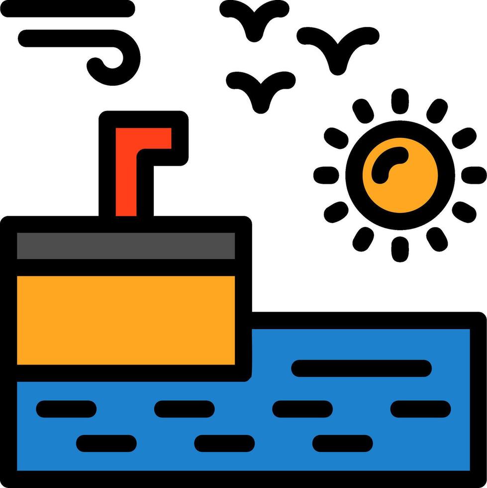 Quay Line Filled vector