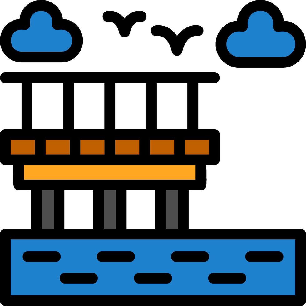 Boardwalk Line Filled vector