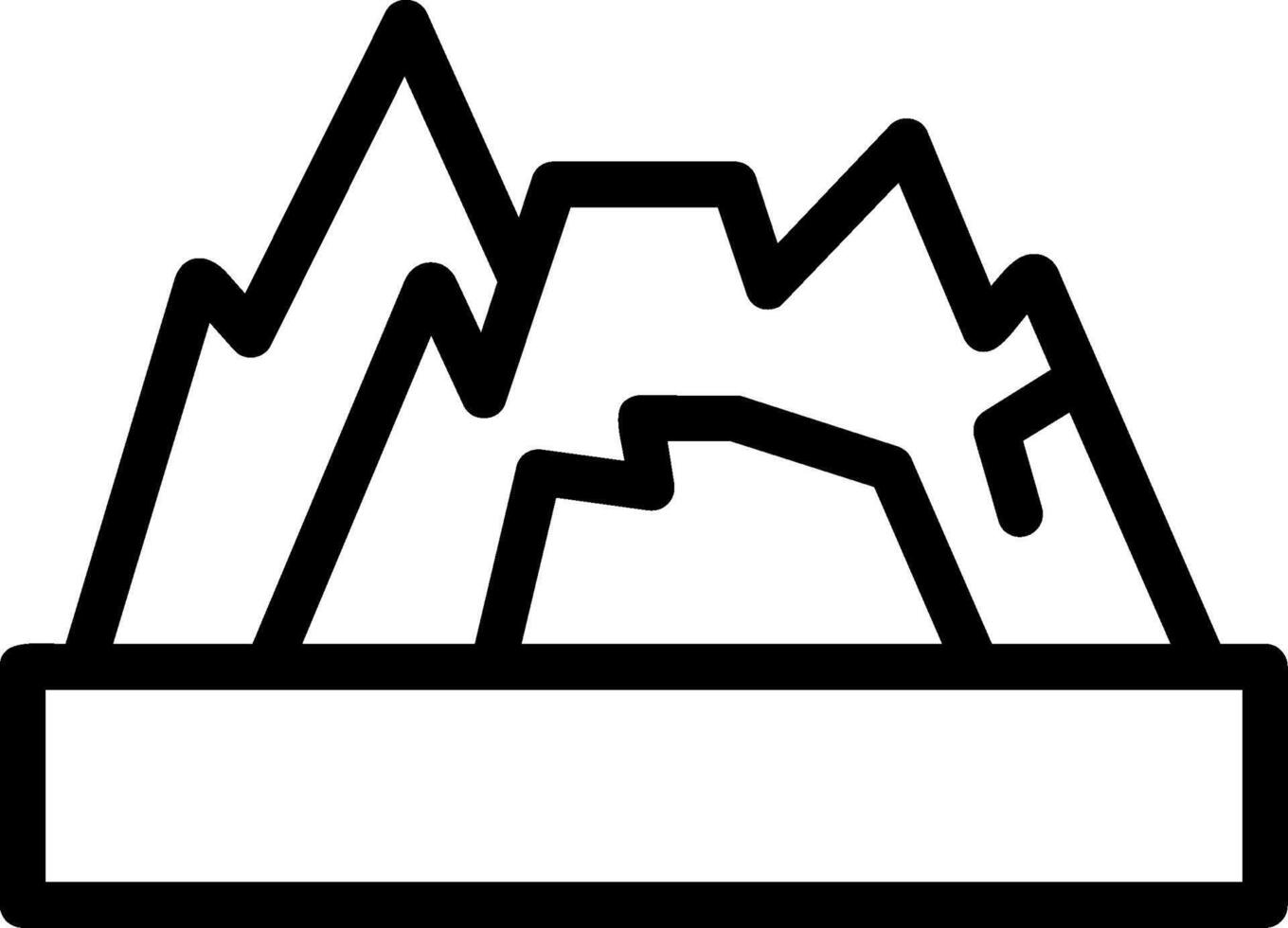 Cave Line icon vector