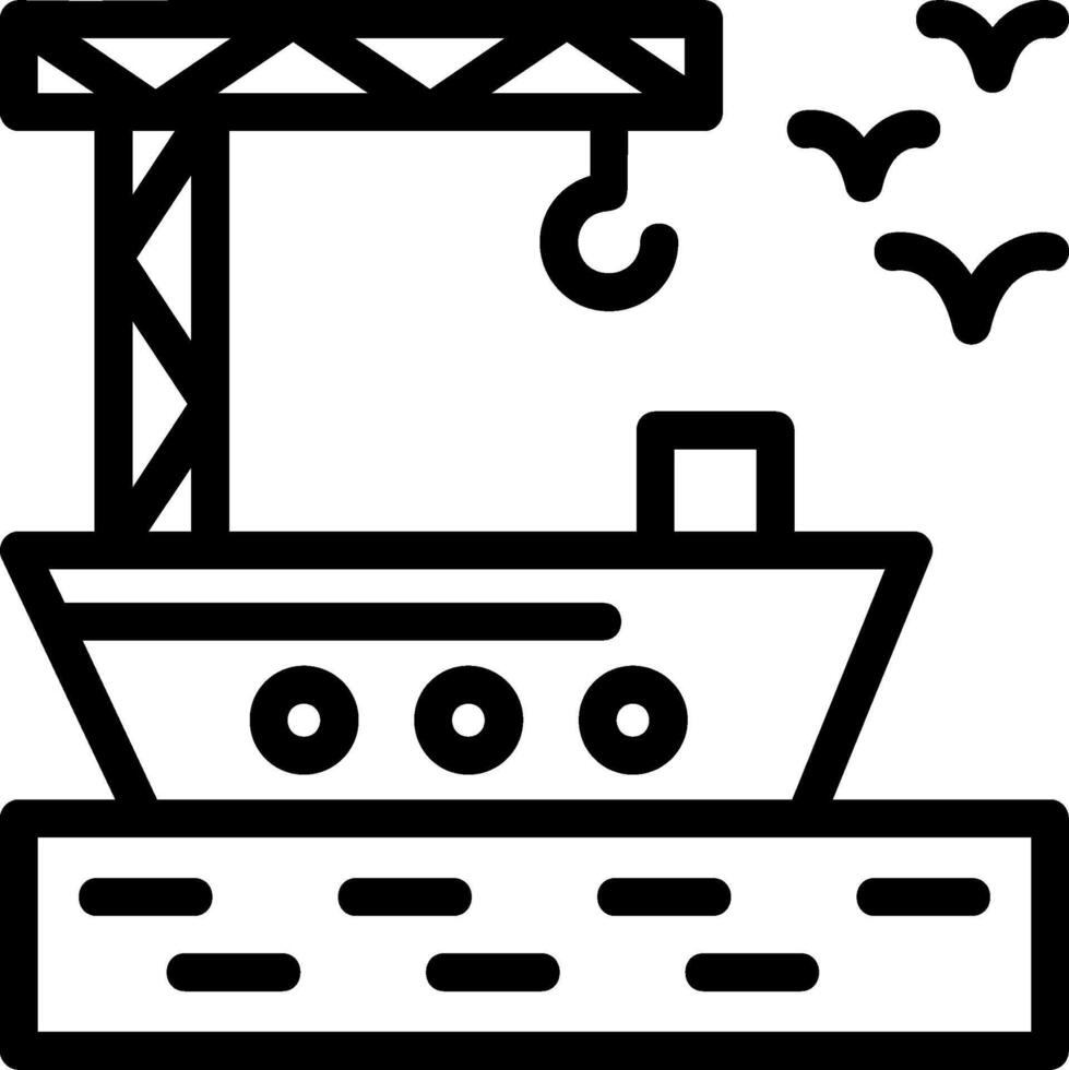 Port Line icon vector