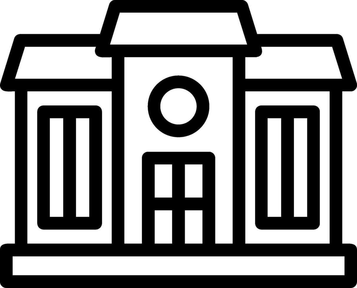 Mansion Line icon vector